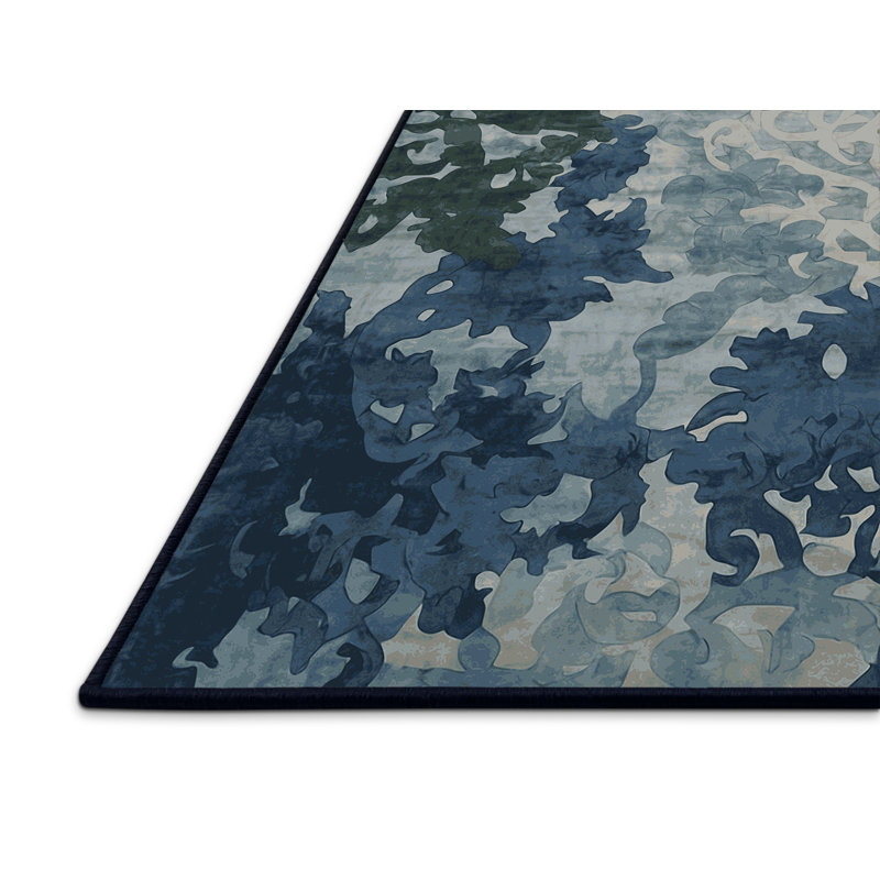Silky Soft Plush Gray Area Rug, Square 4'