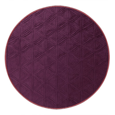 Machine Washable Trellis Red Area Rug