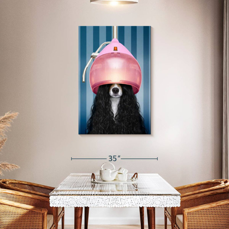 Ketti Funny Salon Dog, 45" H x 30" W