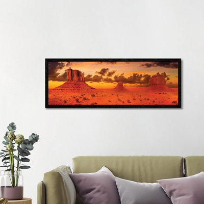 Gorgeous Monument Valley In The Evening by Melanie Viola - Panoramic Print on Canvas