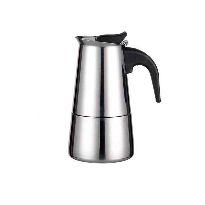 Stainless Steel Moka Coffee Stove Pot, Espresso Maker Pot, Espresso Coffee Maker For Home Office Use, Moka Pot Stovetop Latte Maker, 100ml/ 200ml