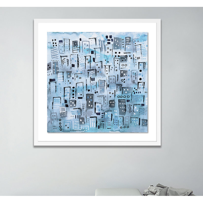 Rainy Weekend Print by Melanie Biehle, White, 24" H x 24" W x 1.5" D