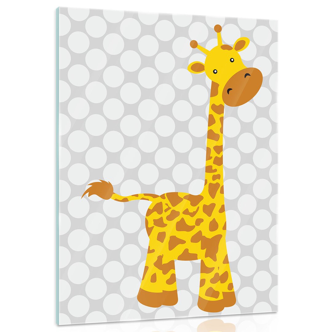 Glasbild Giraffe