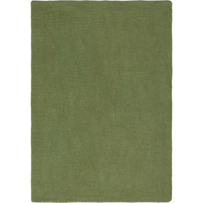 Solid Colour Wool Hand Woven Area Rug