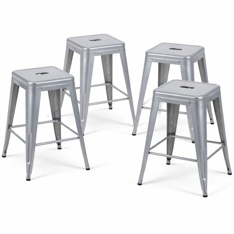 Counter Height Stool, Light Gray, 4