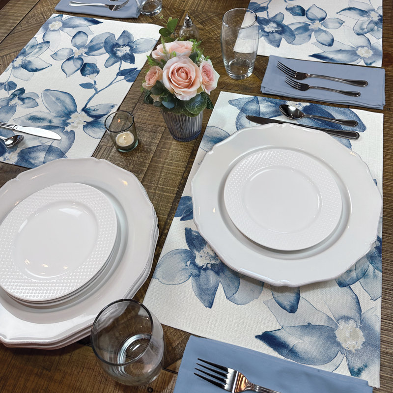 Lark Manor™ Blooming Whipers 4-Pack Cotton Blend Rectangular Placemats