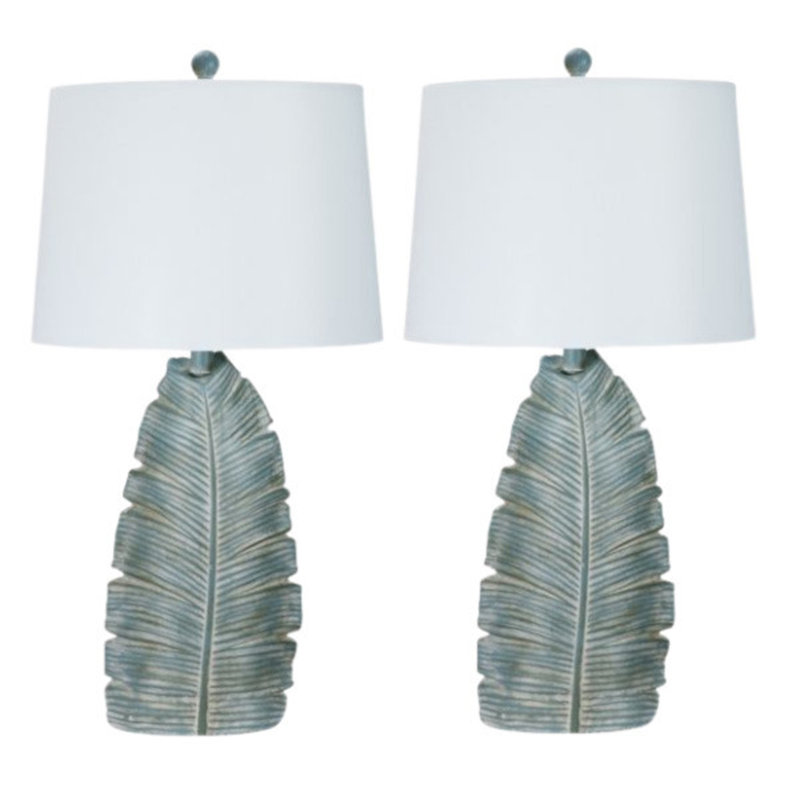 Refton Resin Table Lamp, Casual Blue, 28" H x 14" W x 14" D