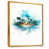 Toile avec cadre flottant or