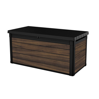 Keter Signature Collection 150 Gallon Durable Resin Outdoor Storage and Organization Deck Box Ideal For Garden Patio Furniture and Supplies by Keter