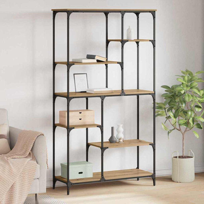 Bookshelf Engineered Wood Living Room Storage Home Furniture Modern, Artisan Oak