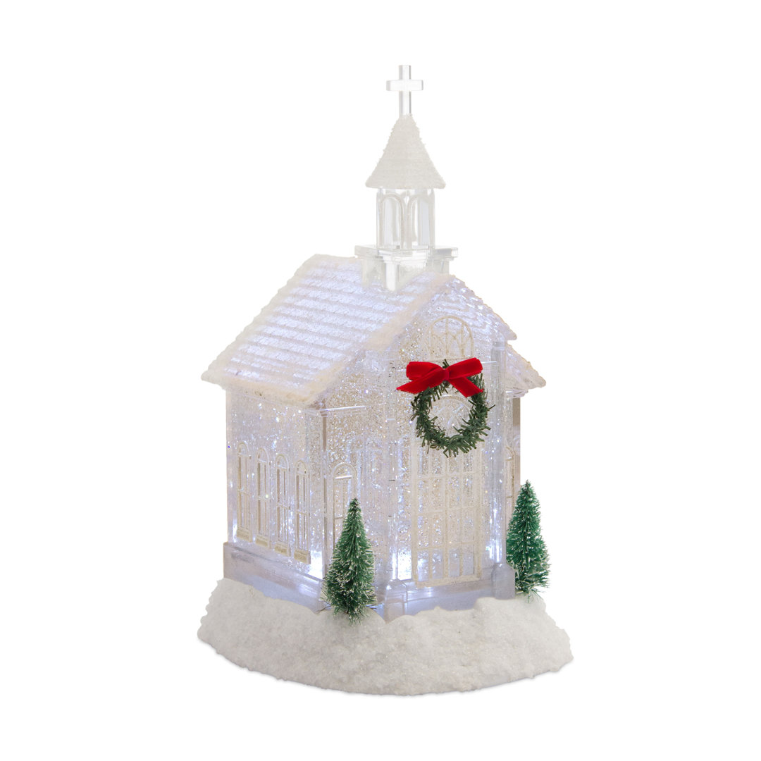 Acrylic Church Snow Globe/Timer The Holiday Aisle®