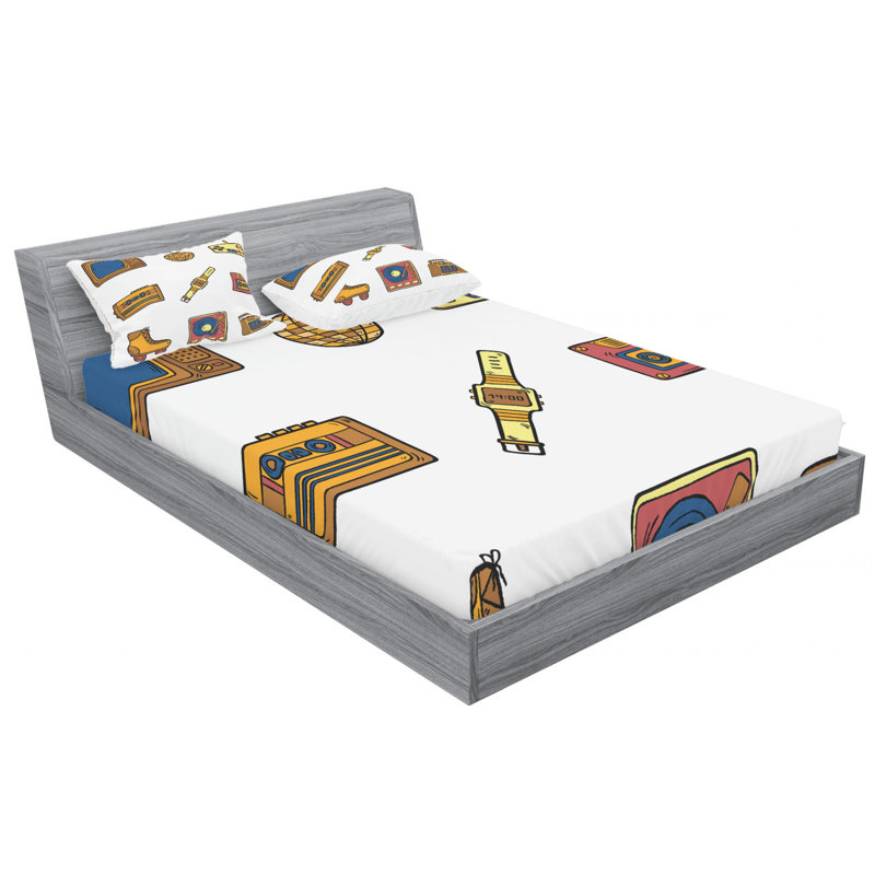 Microfiber Sheet Set, Queen Sheet Set with Fitted Sheet