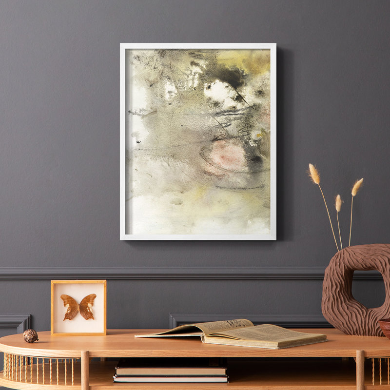 «Soft Inspiration I», reproduction encadrée - bois massif, Cadre simple blanc, H 20 po x l 16 po