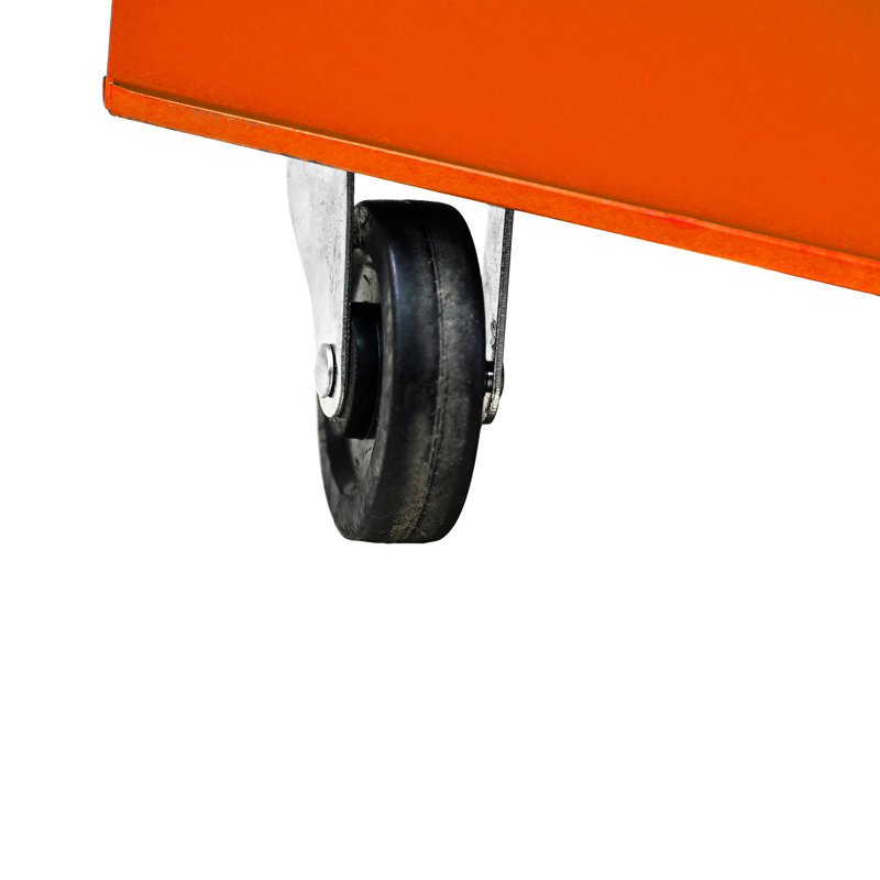 Armoire à outils d'atelier avec roues verrouillables et poignées multifonctionnelles - orange 10,83 po Largeur du panneau de suspension de la commode