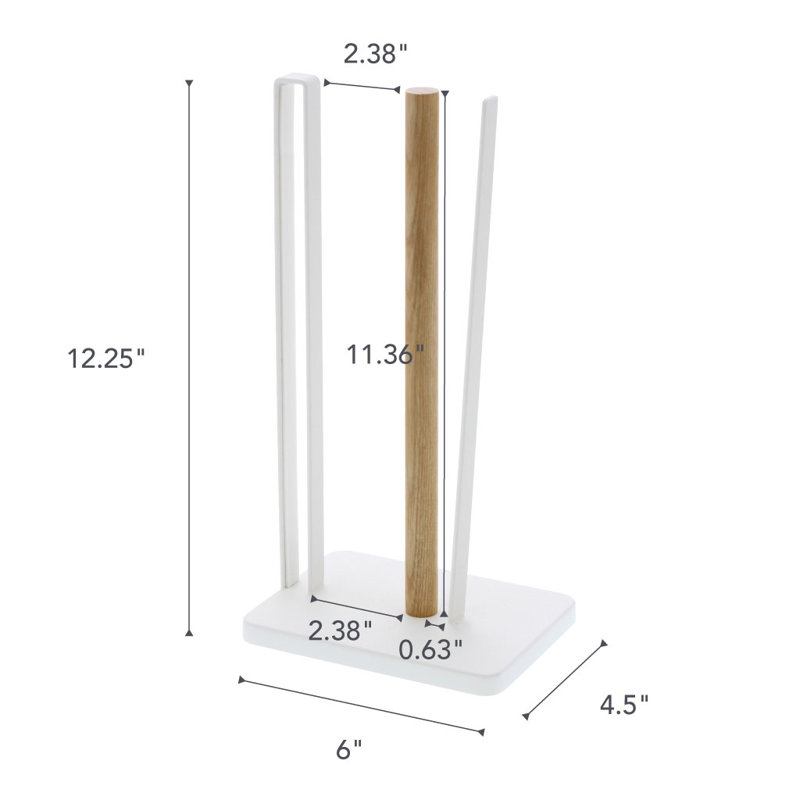 Porte-serviettes en papier à une main Yamazaki Home, Blanc
