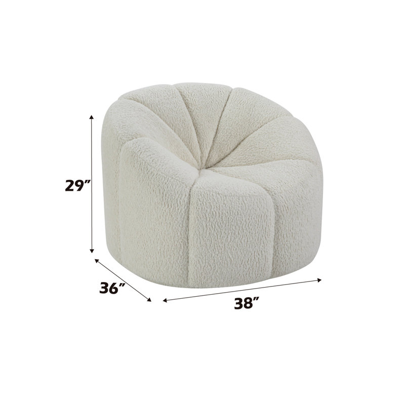 Fauteuil de jeu pivotant blanc - rotation à 360 degrés, siège de soutien, capacité de 220 lb, largeur de siège de 24 po, profondeur de 22 po, hauteur de 17 po, hauteur de dossier de 18 po avec siège pivotant pour une utilisation polyvalente, mousse D28 / d24