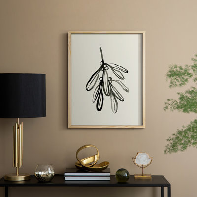 «Mistletoe S croquis I», reproduction encadrée - bois massif