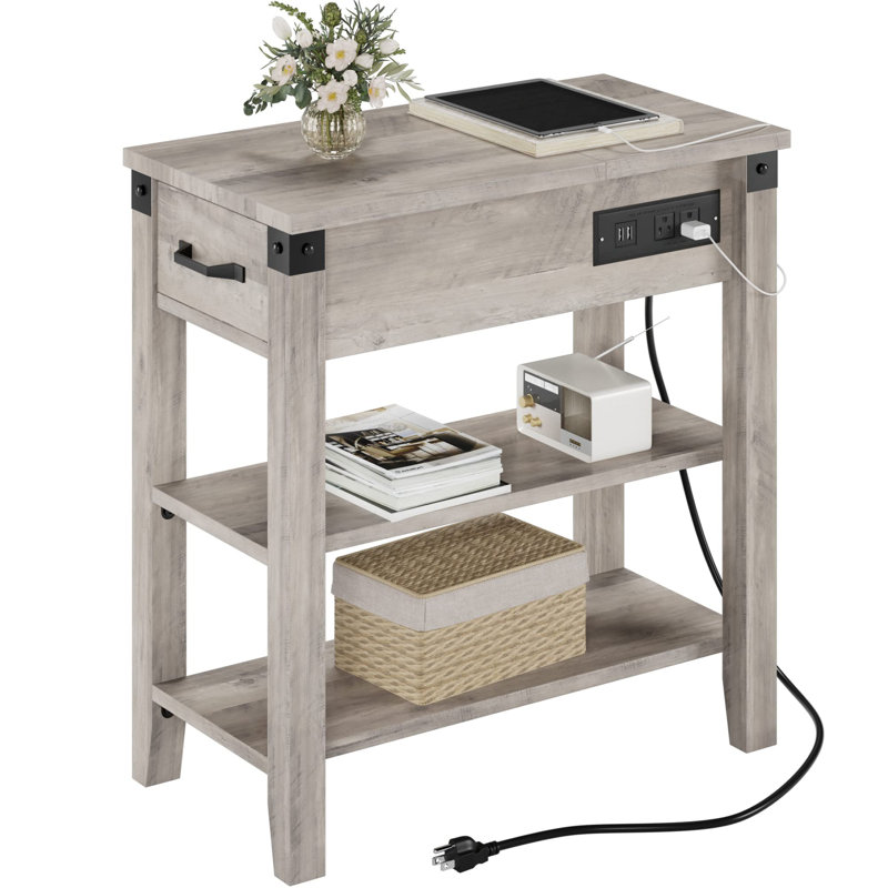 Brenndon Solid Wood End Table Set, Brown, Brown