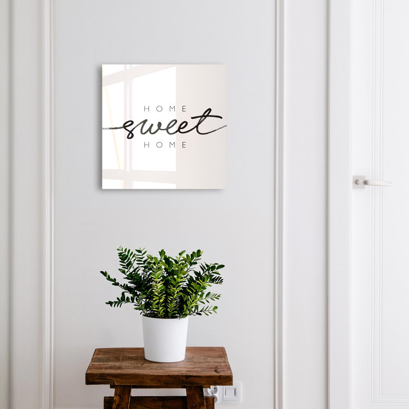 Key storage box, Opens to the left, 30x30x5, Black, A simple black and white inscription full of elegance, 