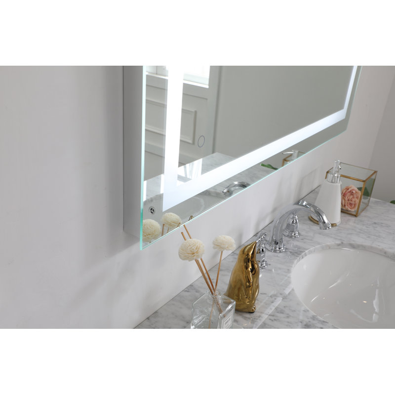 Scoles Flat LED Wall Mirror, 72" x 30"
