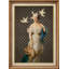 "Al commode classique", "Fantaisiste chic rétro, beaux-arts, femme victorienne classique avec oiseaux", reproduction d'art sur toile-121600278-121600280