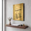 «Beer Barrel Vintage Abstract Blueprint» par Luxe, art mural en métal doré, 12 po x 16 po-133248254