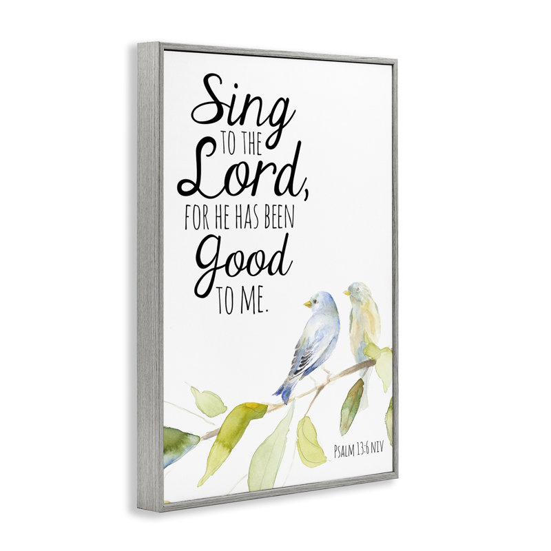 «Sing To The Lord», giclée encadrée, design par Lanie Loreth, H 18 po x l 12 po, Estampe numérique Farmhouse
