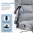 Saterfiel 600lbs Big and Tall Fabric Office Chair Executive Ergonomic Desk Chair with adjustable Flip Up Arms-1009555773