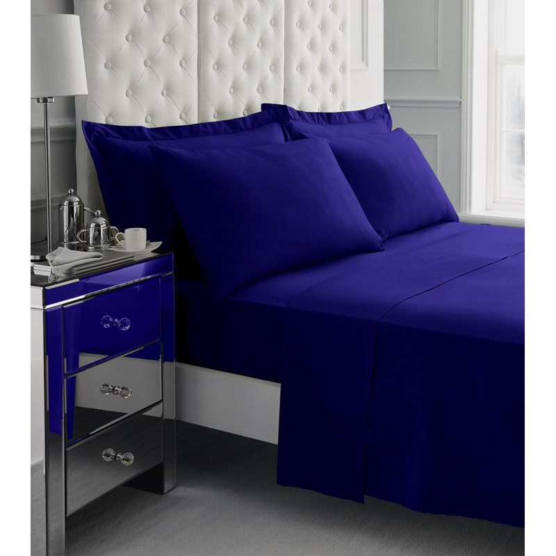 PERCALE FLAT SHEET SUPER KING SILVER, Berry, Single (3')