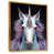 Toile avec cadre flottant or