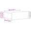 Tables de chevet flottantes vidaXL-1571214619