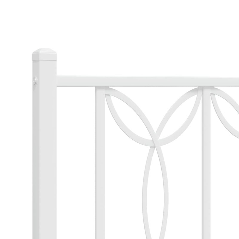 Antorio Metal Bed, White, 140cm x 200cm