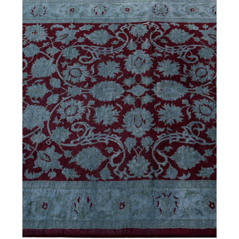 Overdyed One-of-a-Kind 2' 7" X 10' 2" Hand Knotted Area Rug