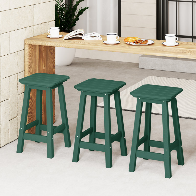 Tabouret de comptoir 24 po (ensemble de 3), Vert foncé