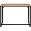 Console Bali Modern avec plateau en bois naturel et pieds en métal noir