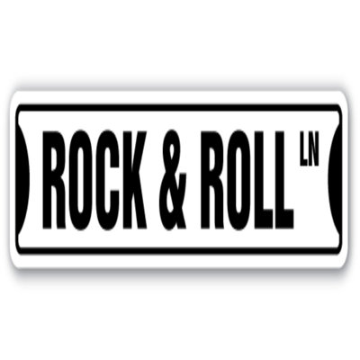 ROCK & ROLL Street Sign Fame Music Band Guitar Musician Indoor Outdoor  18 Inch Wide