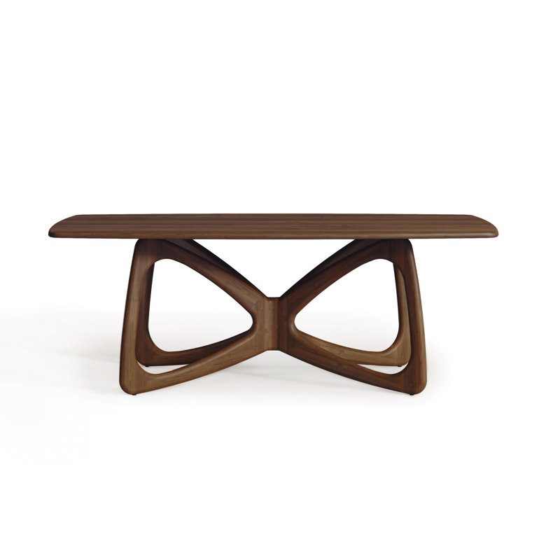 Butterfly Dining - Wood, 30"H x 84"L x 48"W, Natural Walnut