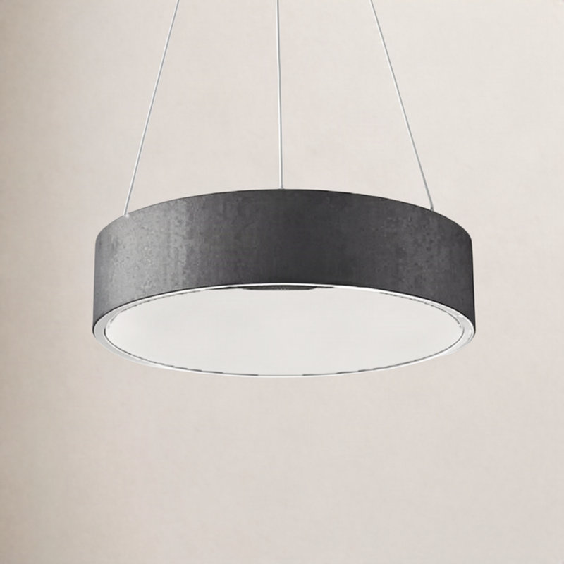 Romain 1 - Light LED Pendant, 4" H x 43" W x 43" D, Black