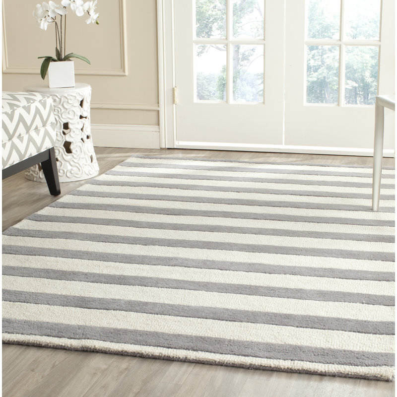 Abington Striped Wool Hand Tufted Area Rug, Rectangle 152 x 244 cm