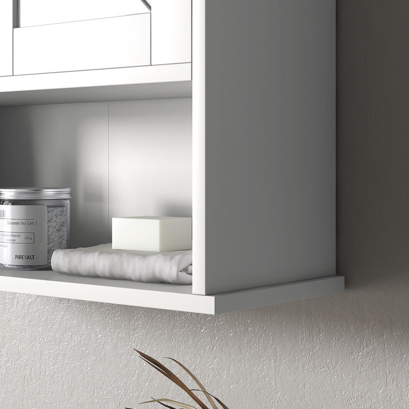 Armoire de salle de bain Style Style, fixée au mur avec armoire de rangement polyvalente