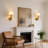 Alcester 12''(H) Traditional Wall Sconce Light Lamps With Embossed Metal Backplate & Pleated Fabric Shade