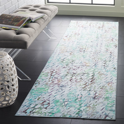 Tapis gris / vert Athiran 913