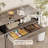 Sideboard Buffet Cabinet With Storage, 32” Modern Kitchen Storage Cabinet With Open Storage, Adjustable Shelf, Wood Farmhouse Coffee Bar Buffet Table For Kitchen, Dining Room,-387181046