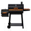 Royal Gourmet 28-inch Heavy Duty Charcoal Grill With Offset Smoker And Wooden Side Shelf, Black