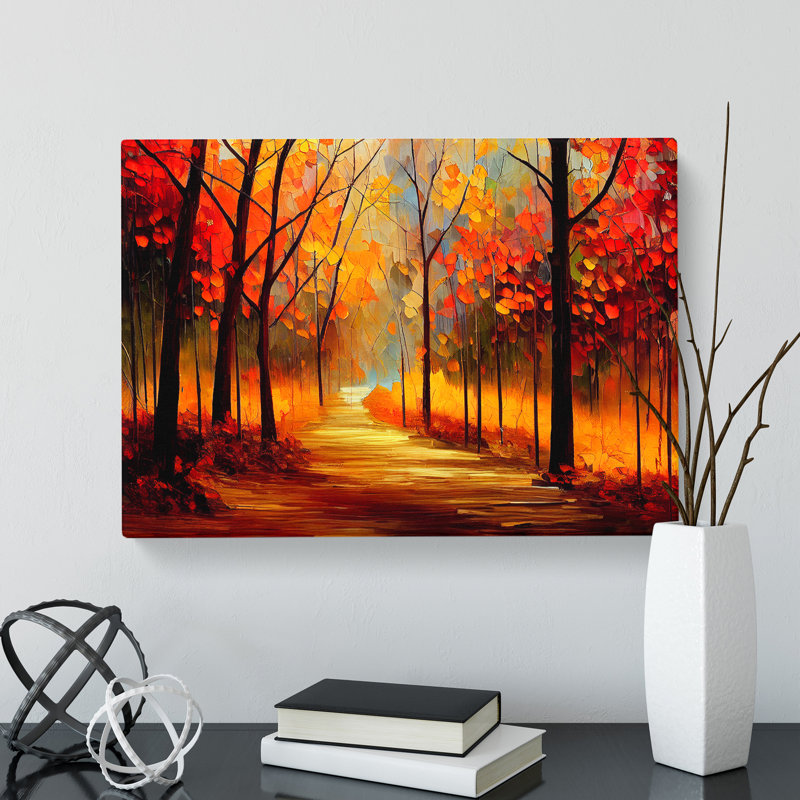 Sublime Autumn Forest Vol.4 Abstract - Wrapped Canvas, 40cm H x 60cm W x 3cm D
