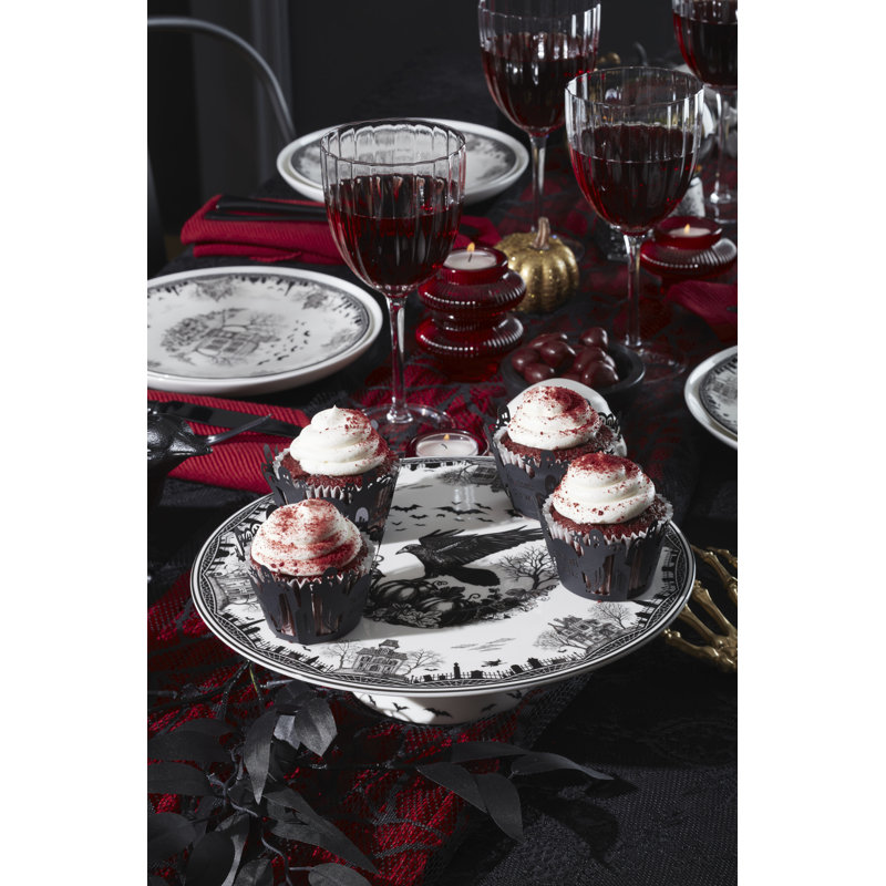 Lenox Haunted Village Cake Plate