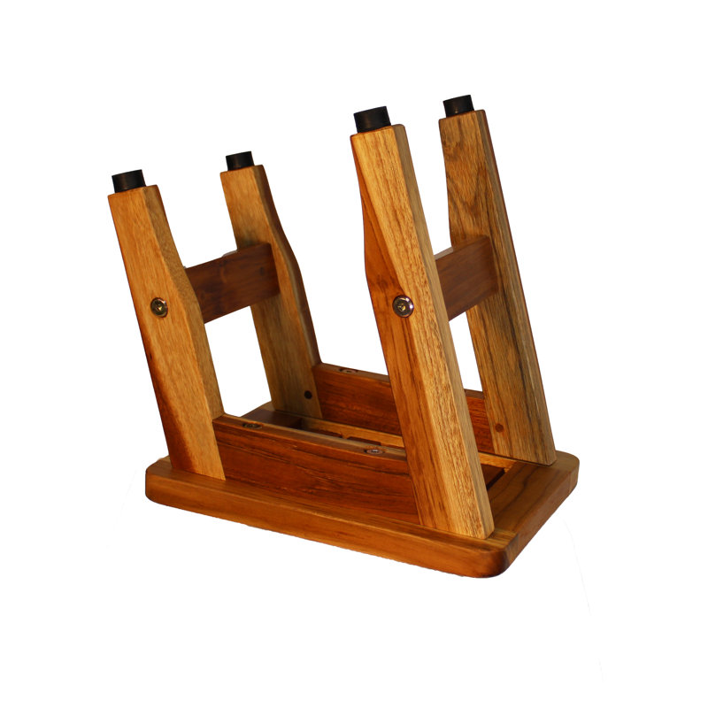 EcoDecors Eleganto 12" Tall Compact Teak Shaving Foot Rest