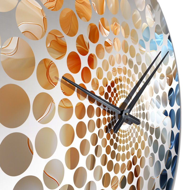 Horloge murale abstraite blanche sur fond bleu, Petit