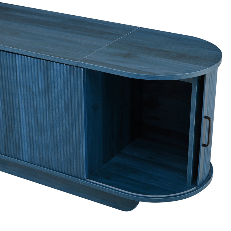Meuble télé 79 po avec tablette ouverte, Marine
