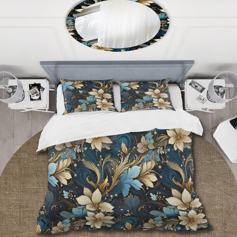 Ensemble de housse de couette Industrial Chic Paisley, Housse de couette pour très grand lit et 2 très